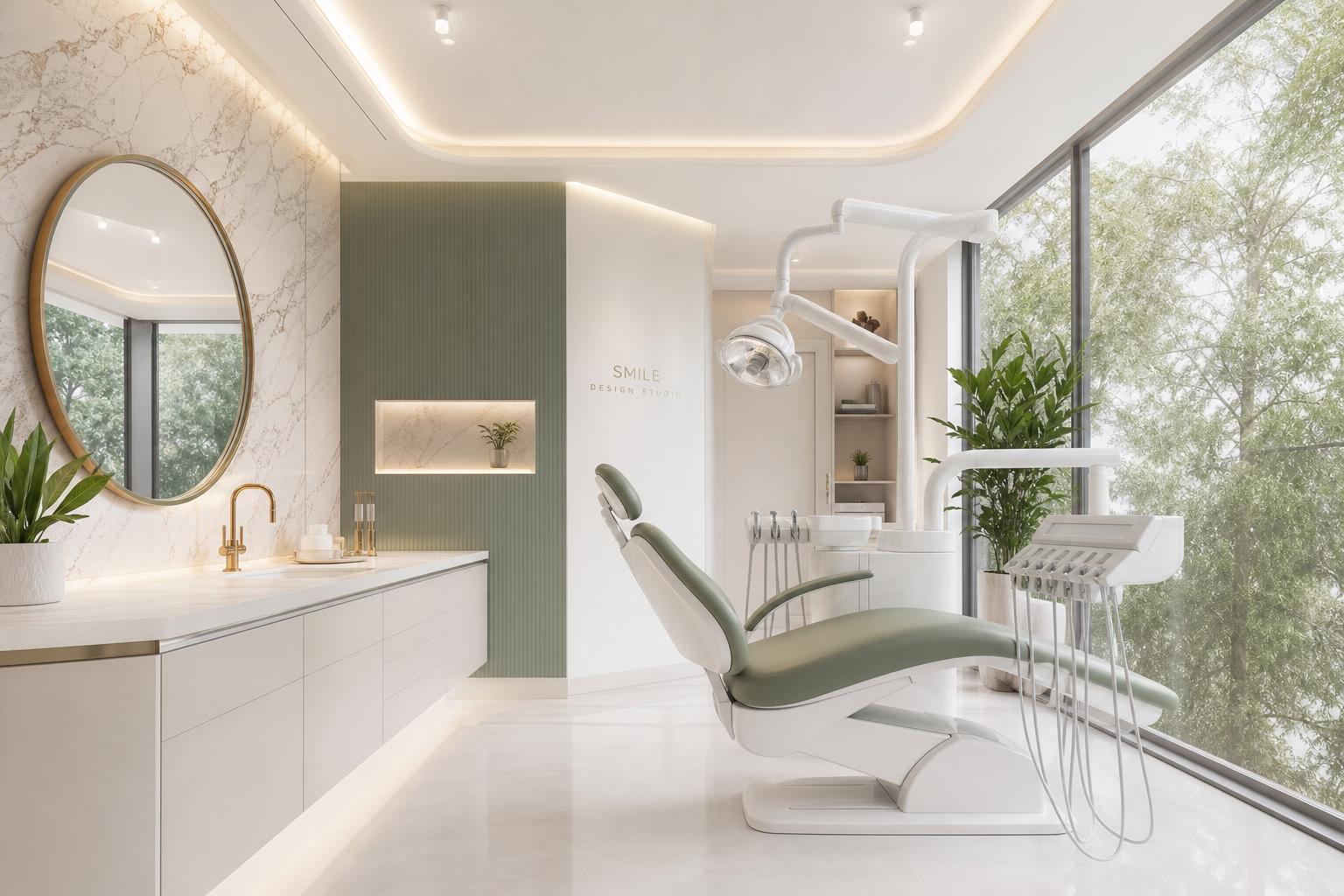 Modern cosmetic dental clinic interior